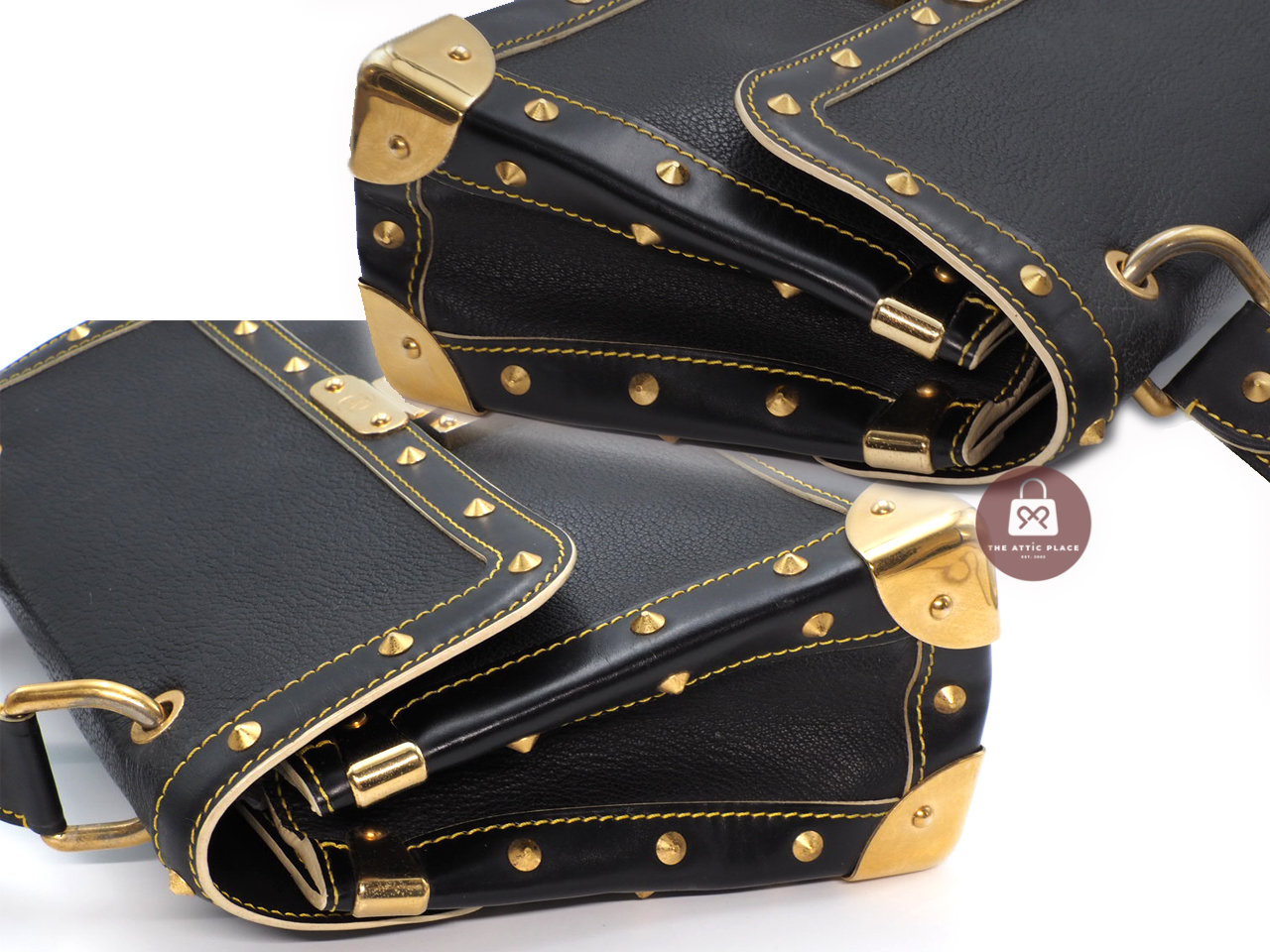 Louis Vuitton M91820 Black Suhali Goat Leather Le Talentueux Shoulder Bag (DU0046) - Image 5