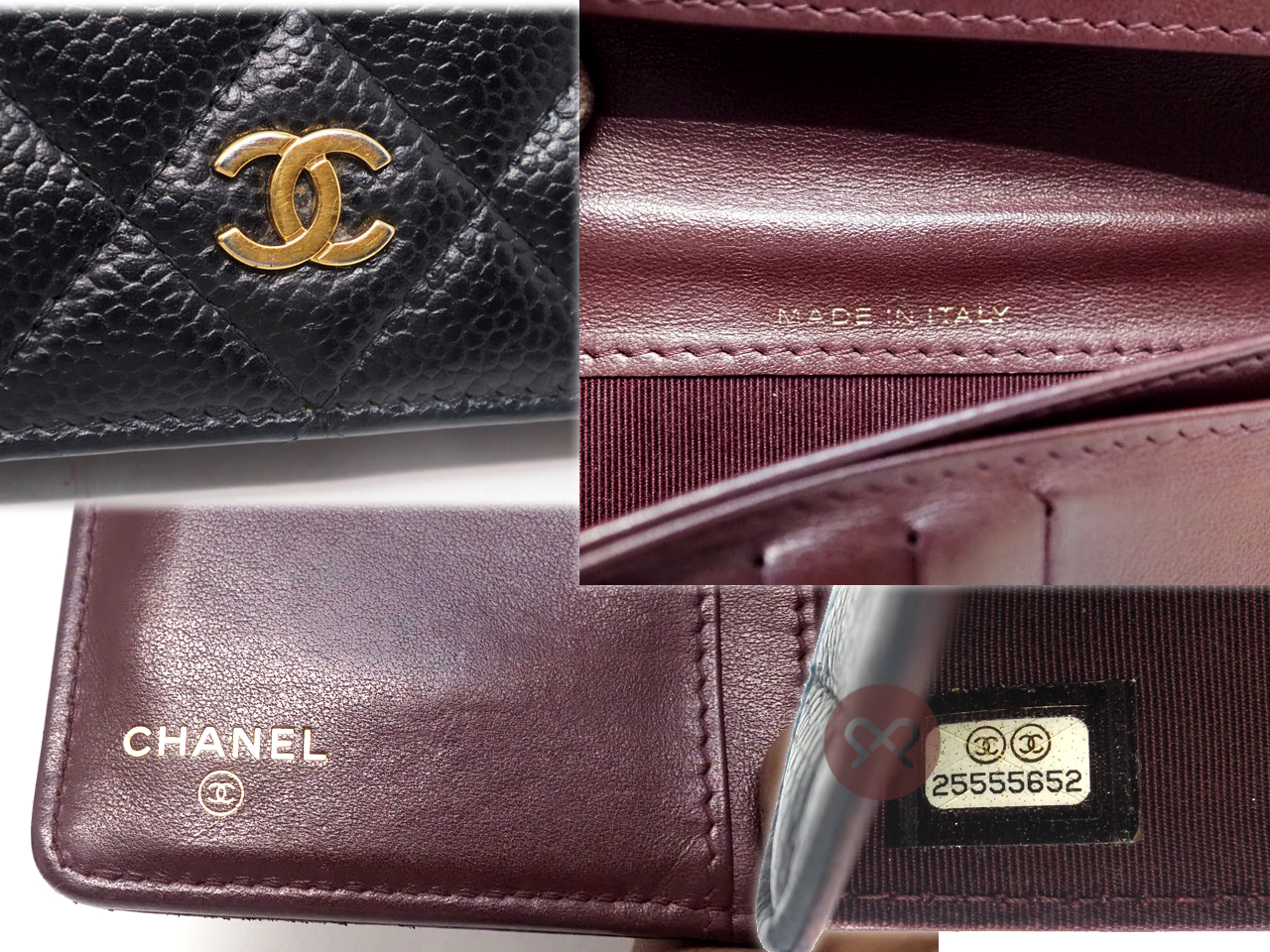 Chanel 25555652 Black Caviar Quilted Timeless 2.55 Classic Flap Gold Hardware Long Wallet - Image 6