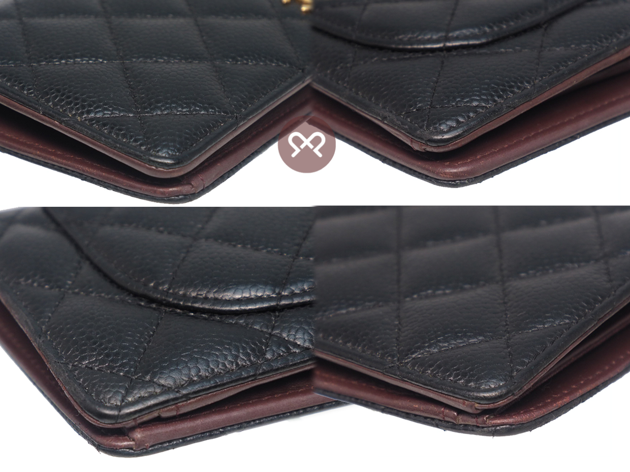 Chanel 25555652 Black Caviar Quilted Timeless 2.55 Classic Flap Gold Hardware Long Wallet - Image 8