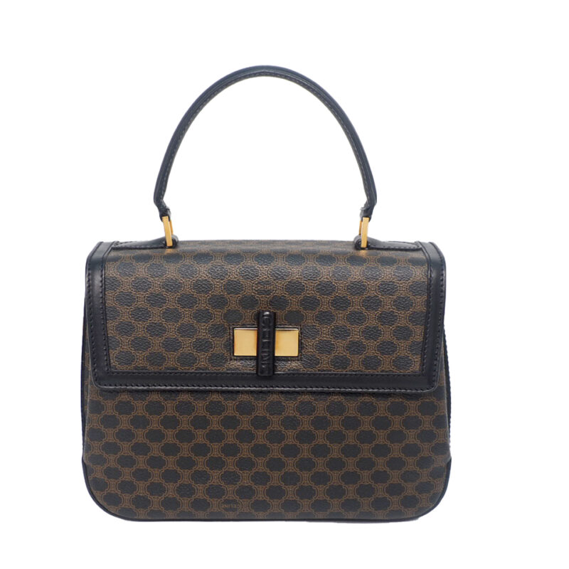 Celine Classic Print Logo Vintage Kelly Small Tote Bag (25cm)