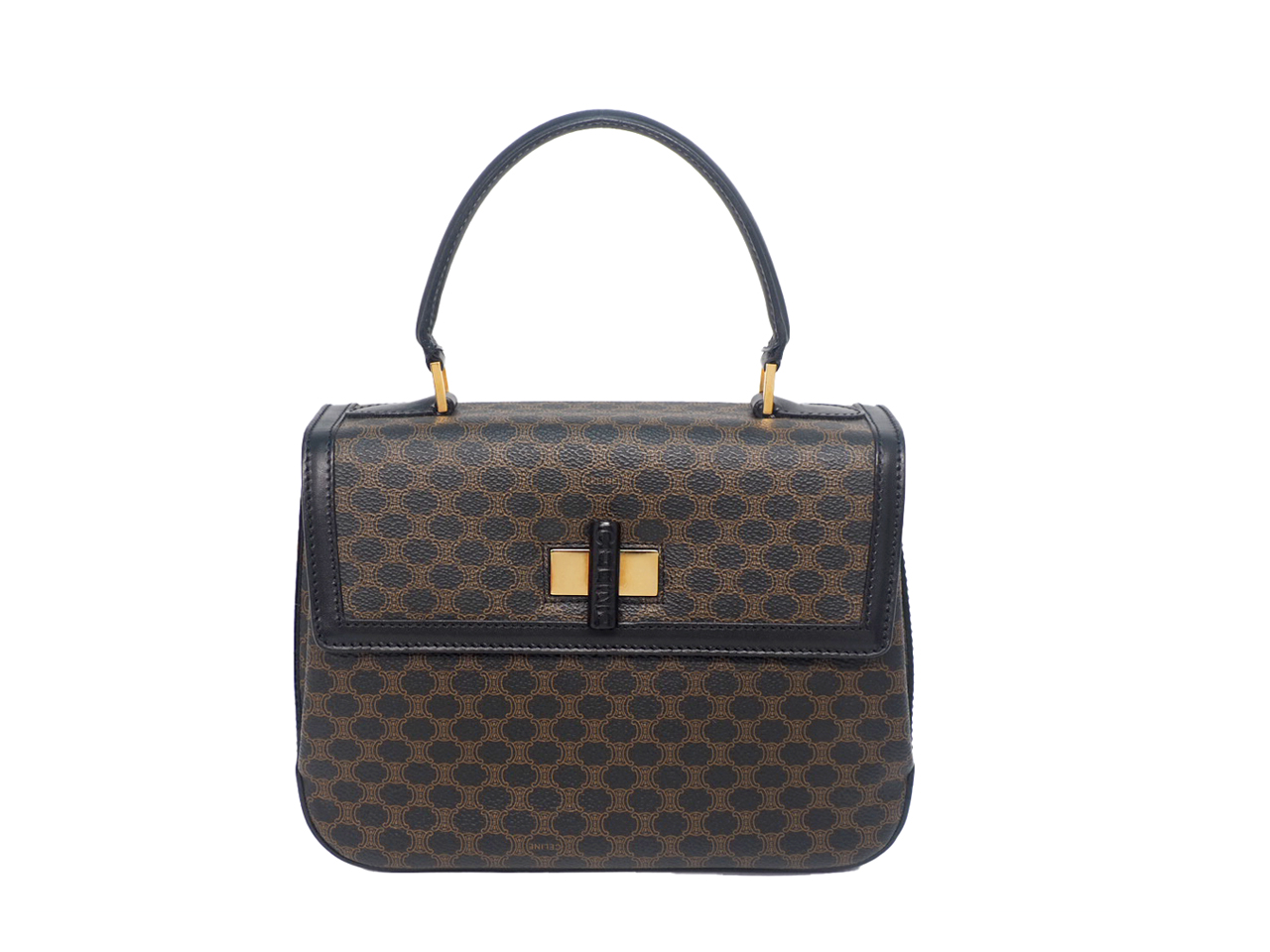 Celine Classic Print Logo Vintage Kelly Small Tote Bag (25cm)