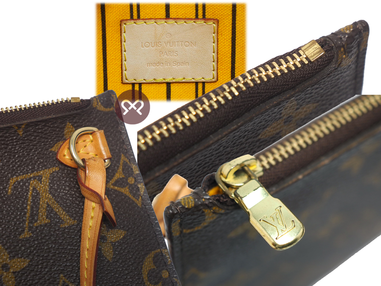 Louis Vuitton Monogram Canvas M40997 Neverfull MM Shopping Bag -CA0134/ CA0144 - Image 5