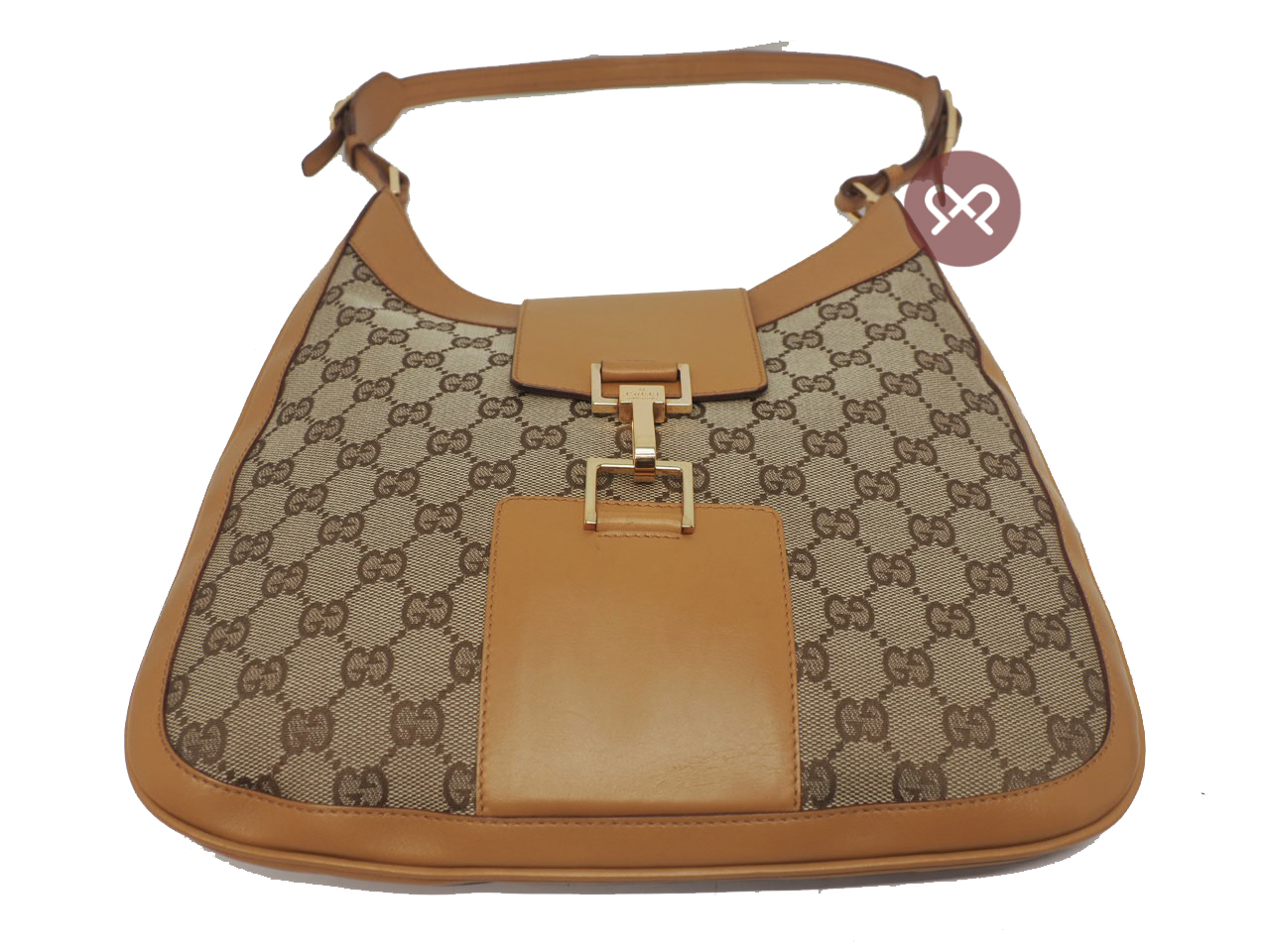 Gucci 001-4129-001013 Jackie Mustard Yellow/ Beige GG Vintage Hobo Shoulder Bag - Image 4