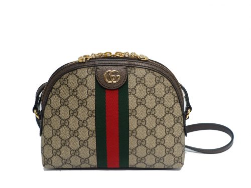 Gucci 499621 Brown Ophidia GG Supreme Shoulder/ Crossbody bag