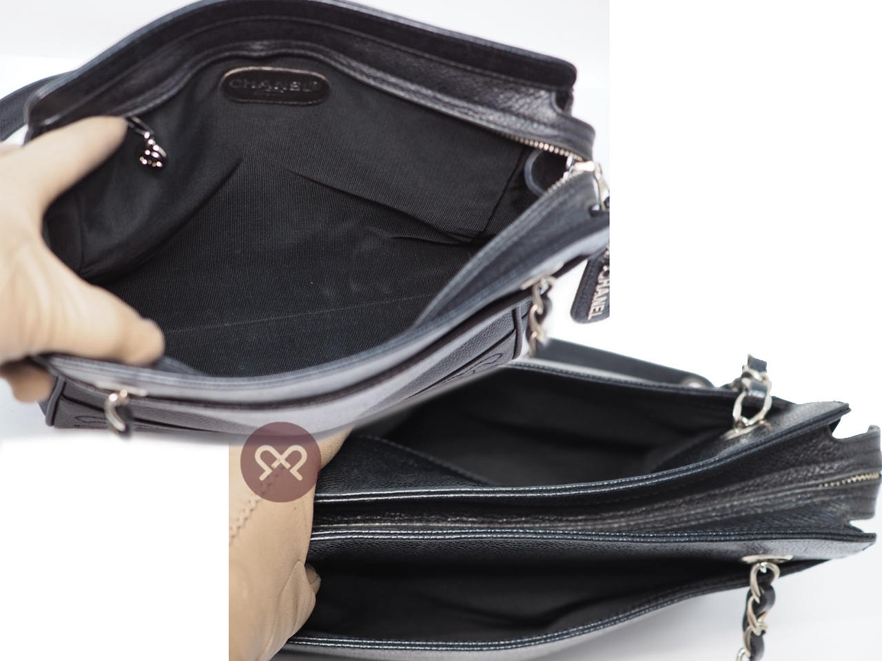 Chanel 4563253 Black Vintage Caviar Iconic Triple Coco Timeless Shopping Tote Bag (1990's) - Image 11