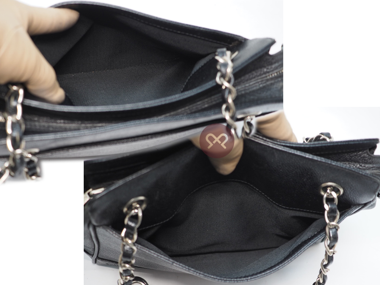 Chanel 4563253 Black Vintage Caviar Iconic Triple Coco Timeless Shopping Tote Bag (1990's) - Image 12