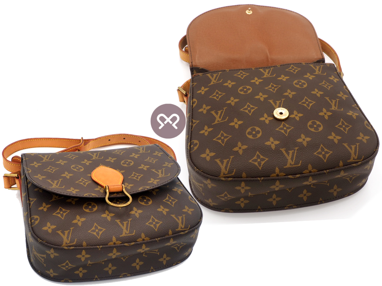 Louis Vuitton M51242 Monogram Canvas Saint-Cloud GM Crossbody Bag- TH1900 - Image 6