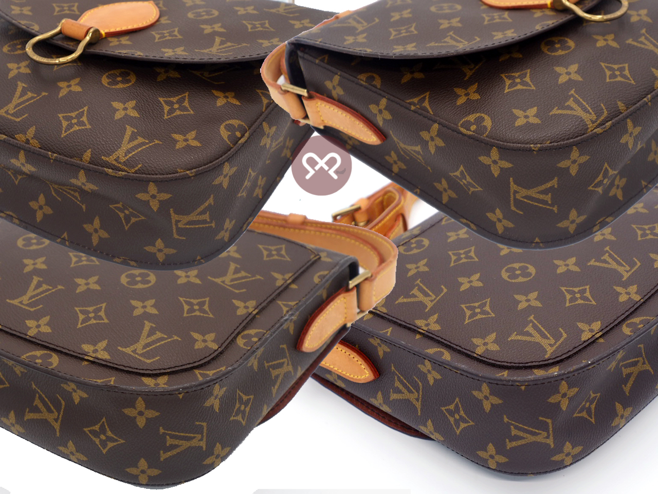 Louis Vuitton M51242 Monogram Canvas Saint-Cloud GM Crossbody Bag- TH1900 - Image 9
