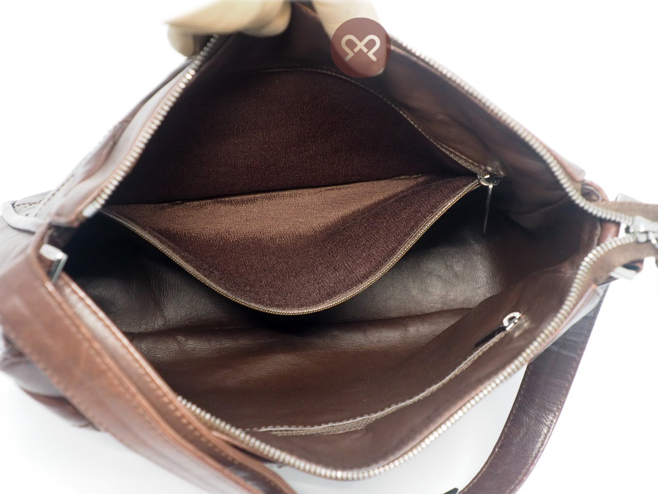 Chanel 10996465 Brown Calf Leather Aged Leather Coco Ruthenium Hardware Hobo Shoulder Bag - Image 10