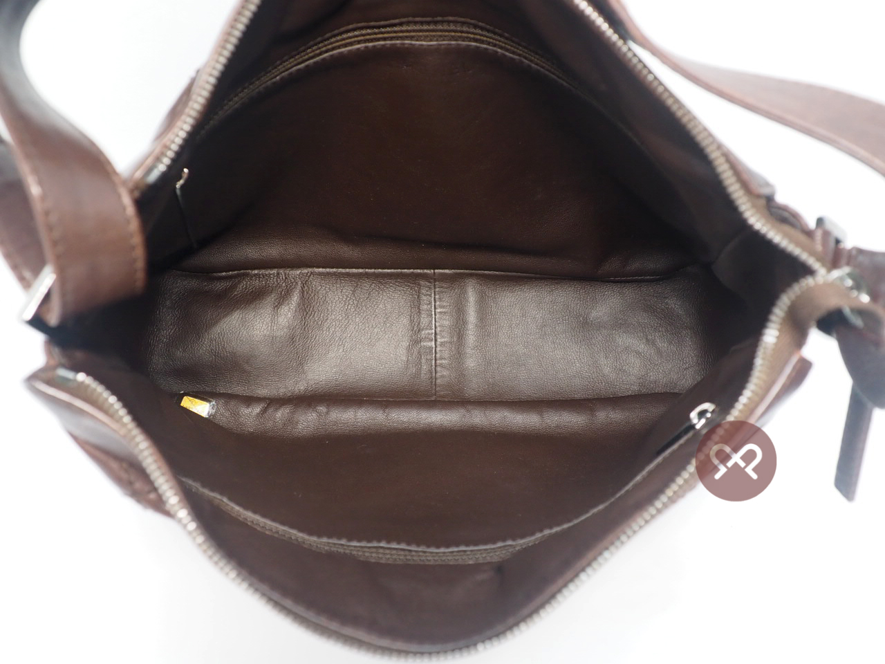 Chanel 10996465 Brown Calf Leather Aged Leather Coco Ruthenium Hardware Hobo Shoulder Bag - Image 9