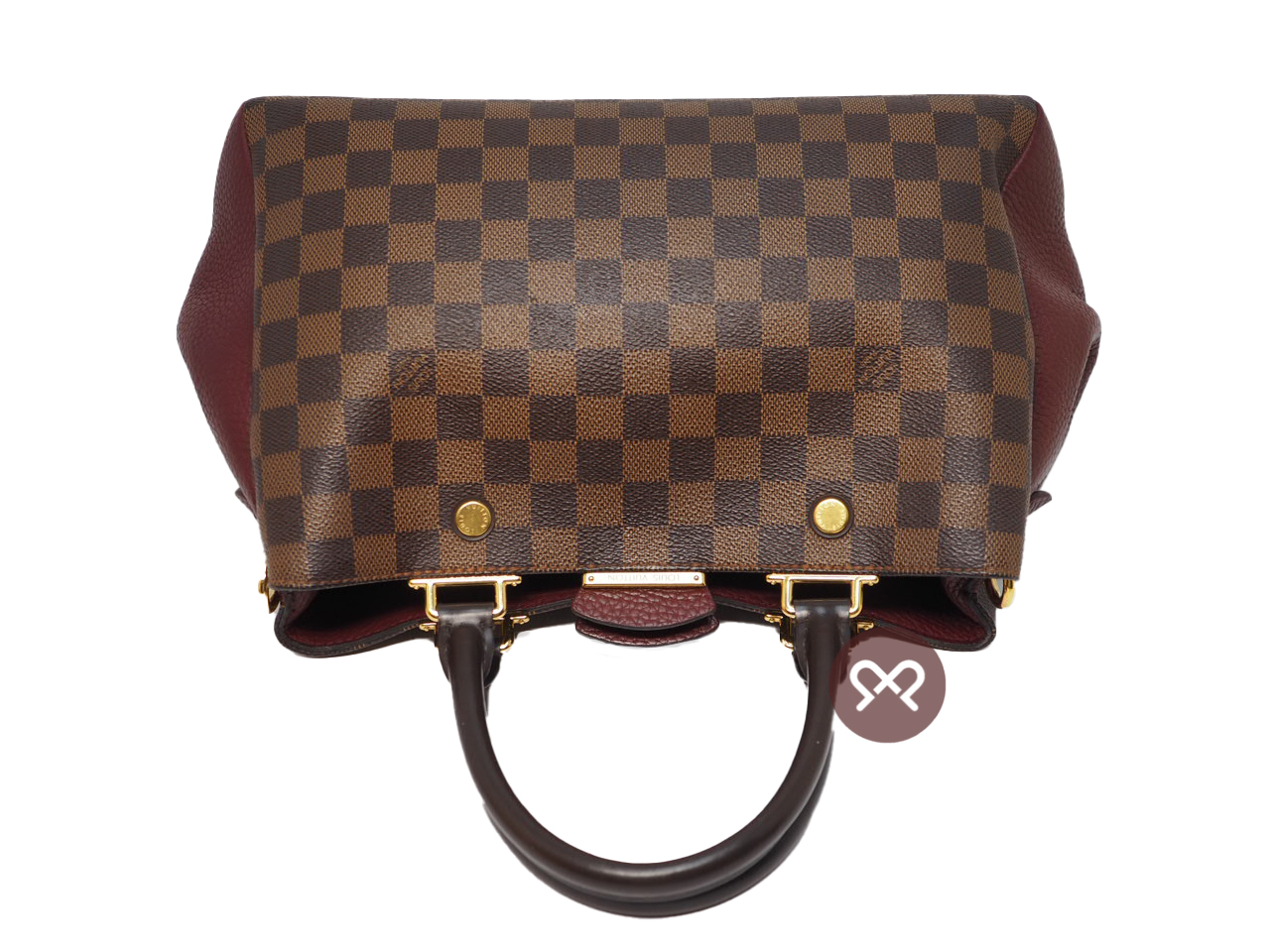 Louis Vuitton N41675 Brittany Damier Ebene Canvas Bordeaux 2-Way Bag (M10127) - Image 4