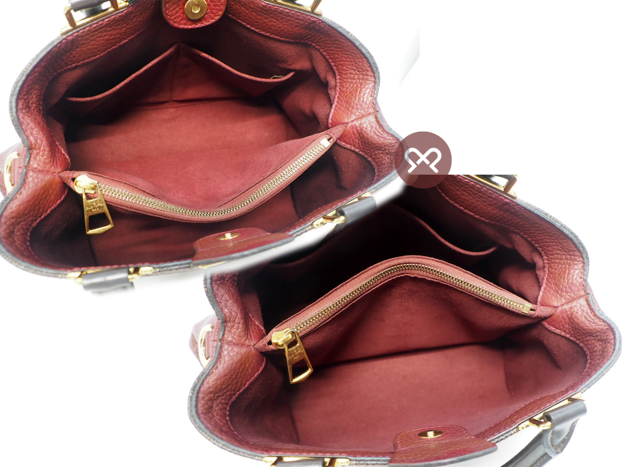 Louis Vuitton N41675 Brittany Damier Ebene Canvas Bordeaux 2-Way Bag (M10127) - Image 7