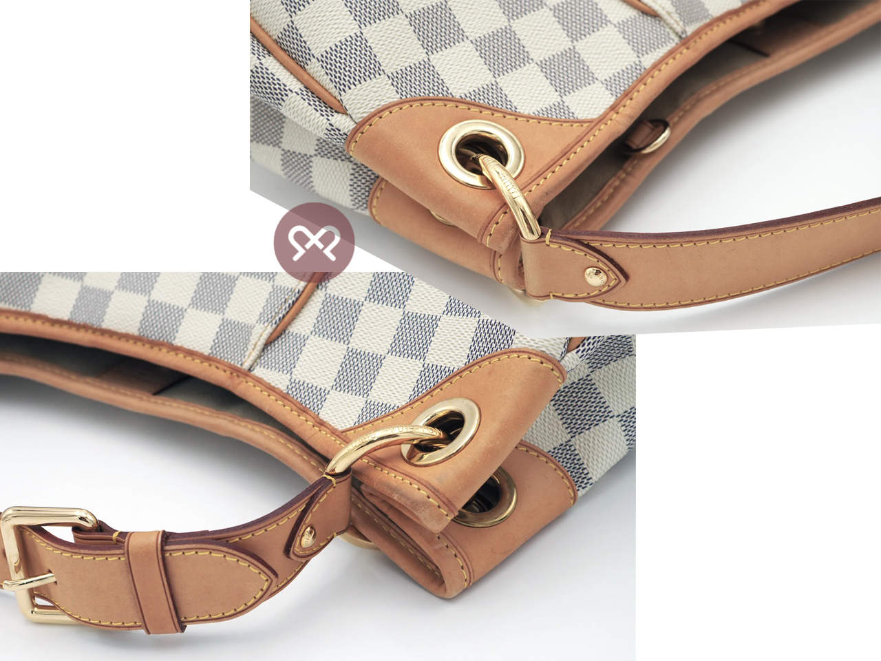 Louis Vuitton N55215 Damier Azur Galliera PM Hobo Bag (SP4019) - Image 6