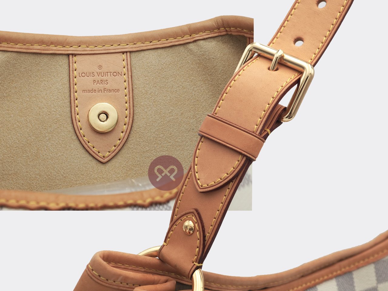 Louis Vuitton N55215 Damier Azur Galliera PM Hobo Bag (SP4019) - Image 7