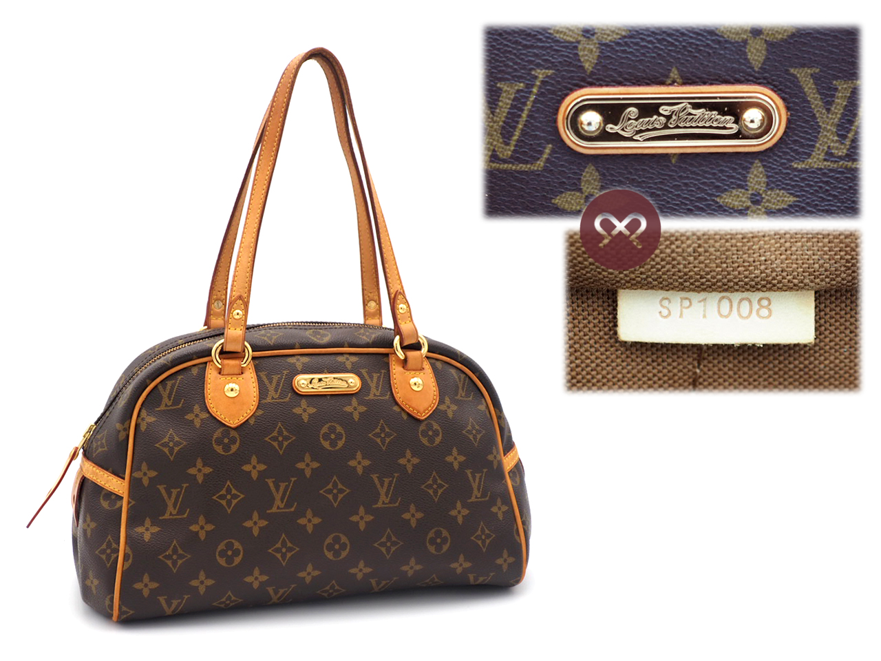 Louis Vuitton M95565 Monogram Canvas Montorgueil PM Shoulder Bag (SP1008)- Repaired - Image 2