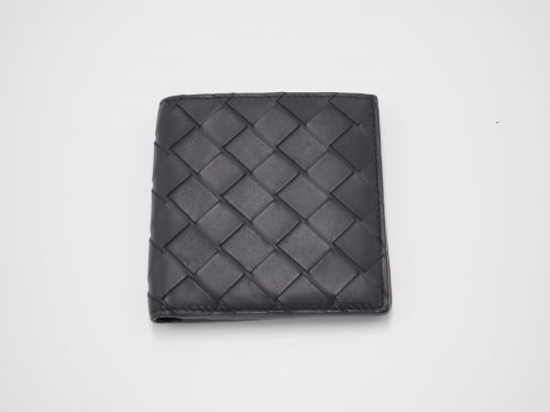 Bottega Veneta Classic Black Maxi Intrecciato Leather 6 Cards Men Wallet