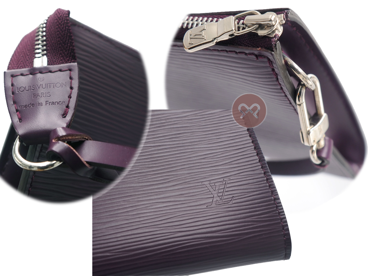 Louis Vuitton M5298K Cassis/ Purple Epi Leather Accessories Pouch (AR0018) - Image 6