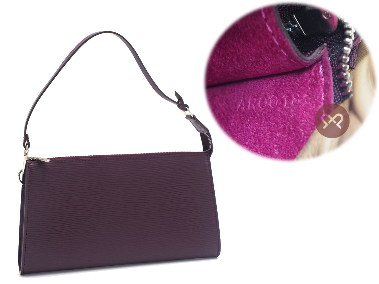 Louis Vuitton M5298K Cassis/ Purple Epi Leather Accessories Pouch (AR0018) - Image 2