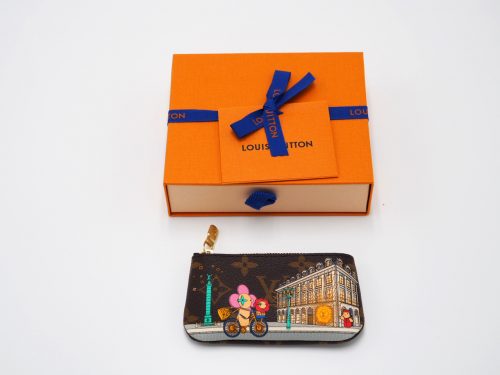 Louis Vuitton M81639 Monogram Pink Canvas Christmas Collection 2022 Key Pouch/ Pochette Cles