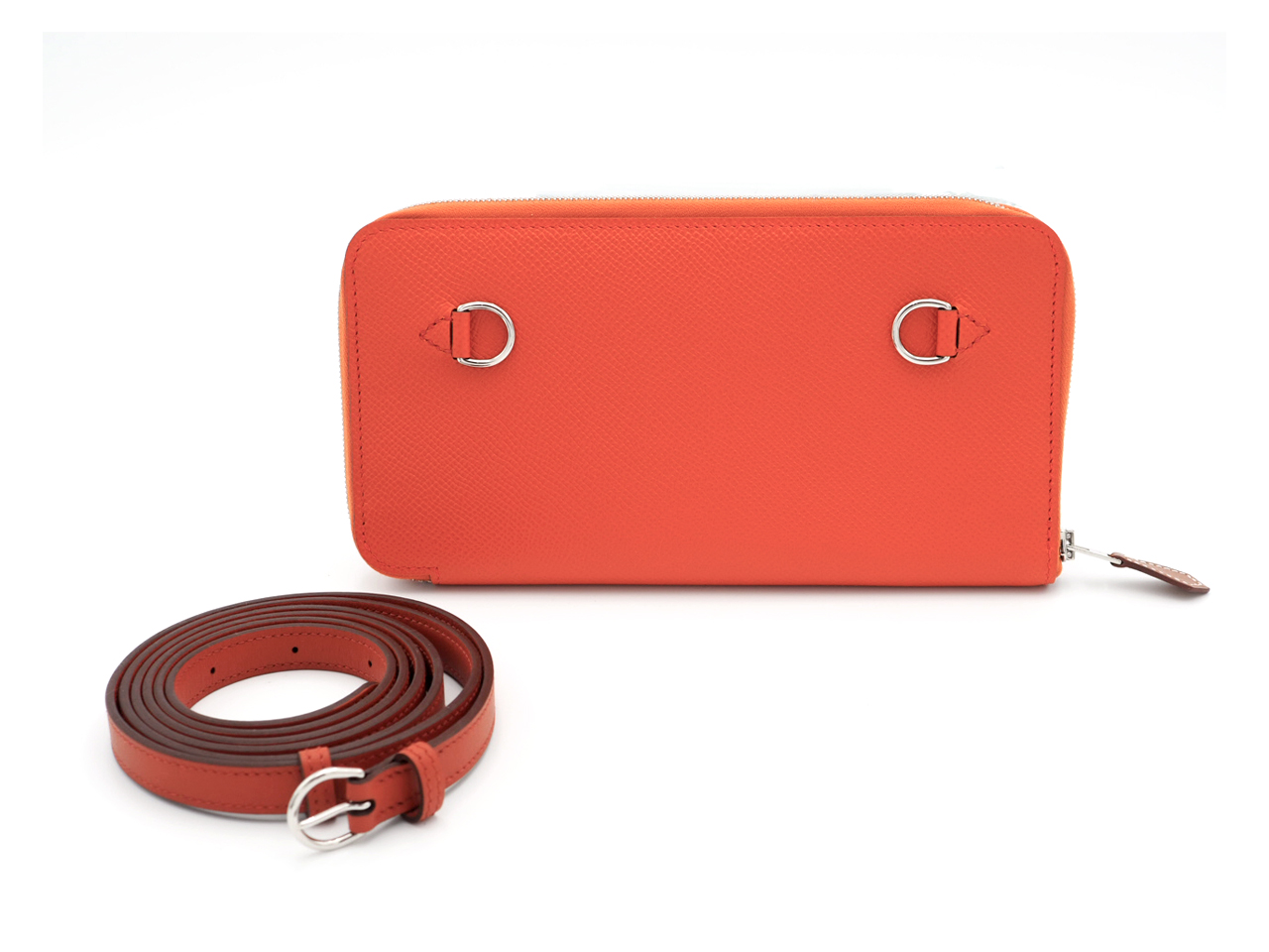 Hermes Portefeuille Sac Nouveau To Go Zippe U Stamp Epsom/ Swift Calfskin Silk in Wallet to go - Image 3