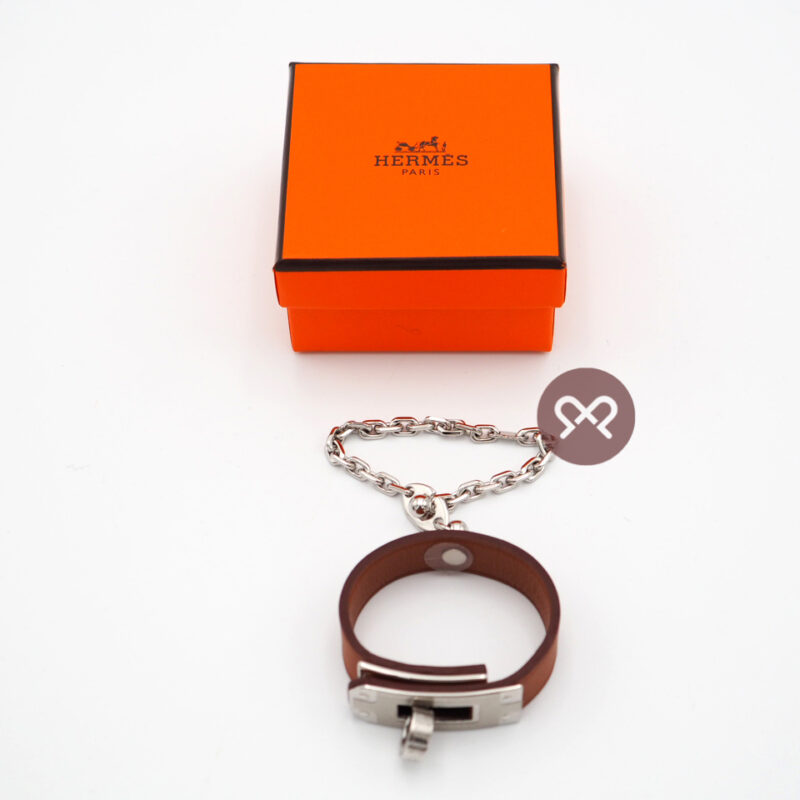 Hermes Kelly Veau Swift Glove Clips / Bag Charm/ Key Ring for Birkin / Kelly / Lindy Palladium Metal Hardware