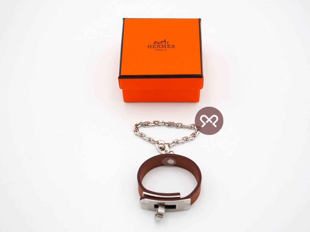 Hermes Kelly Veau Swift Glove Clips / Bag Charm/ Key Ring for Birkin / Kelly / Lindy Palladium Metal Hardware