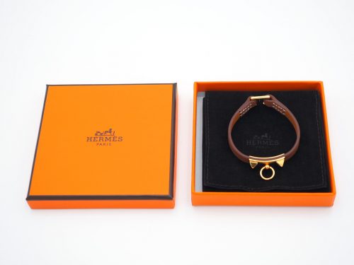 Hermes Mini Rivale Gold Swift Leather in Gold Hardware - Size T1