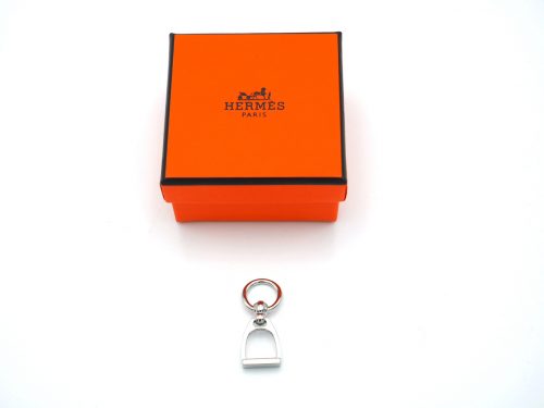 Hermes Charms Etrier Twilly Ring in Palladium Plated Brass Hardware