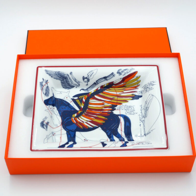 Hermes Anis Outremer Pegase Change Tray in Porcelain - Horse