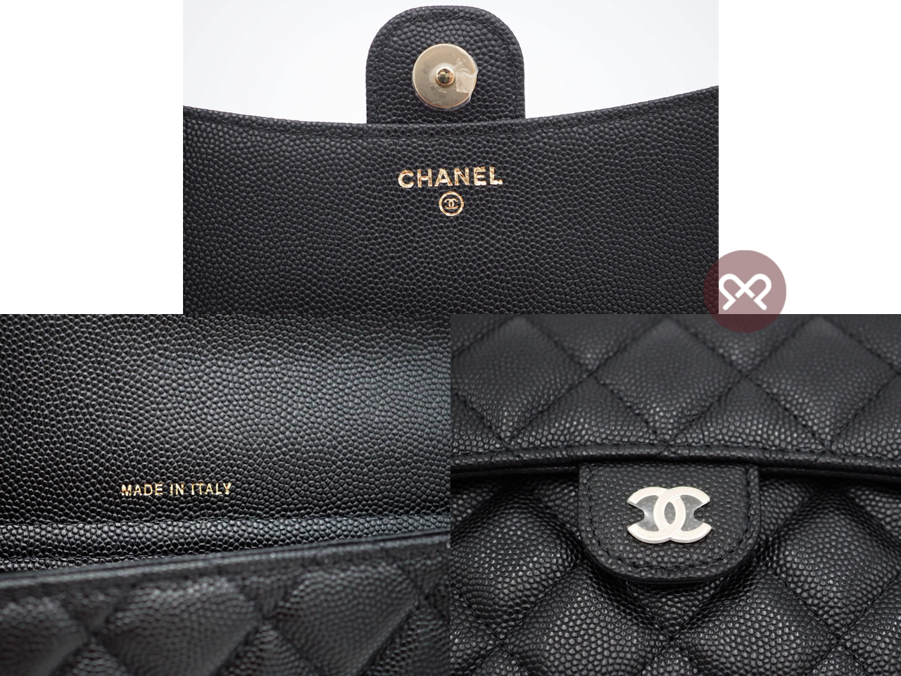 BRAND NEW ! Chanel Black Caviar Classic Flap Phone Holder with Chain Gold Hardware (U8UTGLT6) - Image 5
