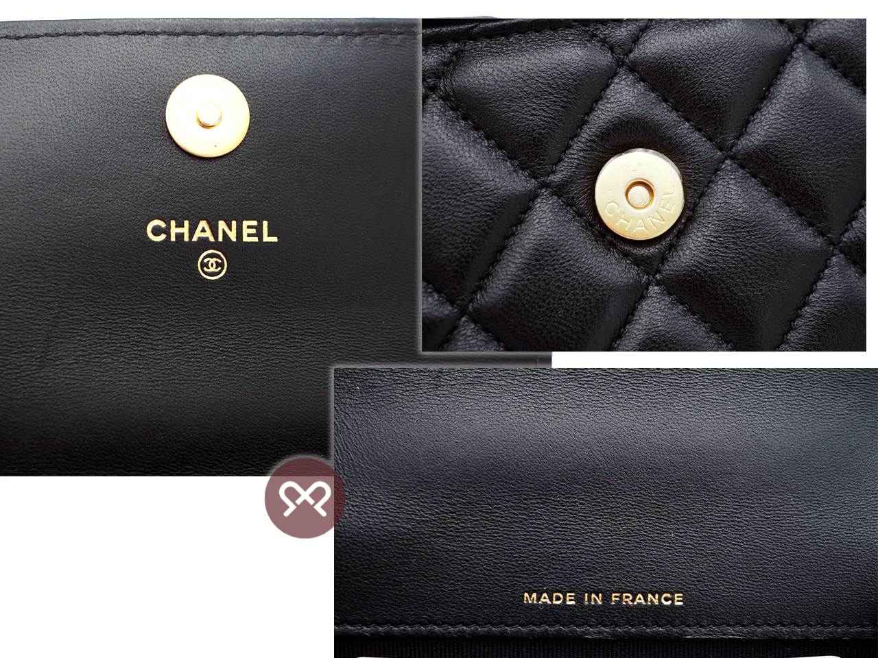 Chanel Black Lambskin Top Handle Chain Mini Vanity Case Kelly Flap Gold Hardware (G2LJT31J) - Image 7