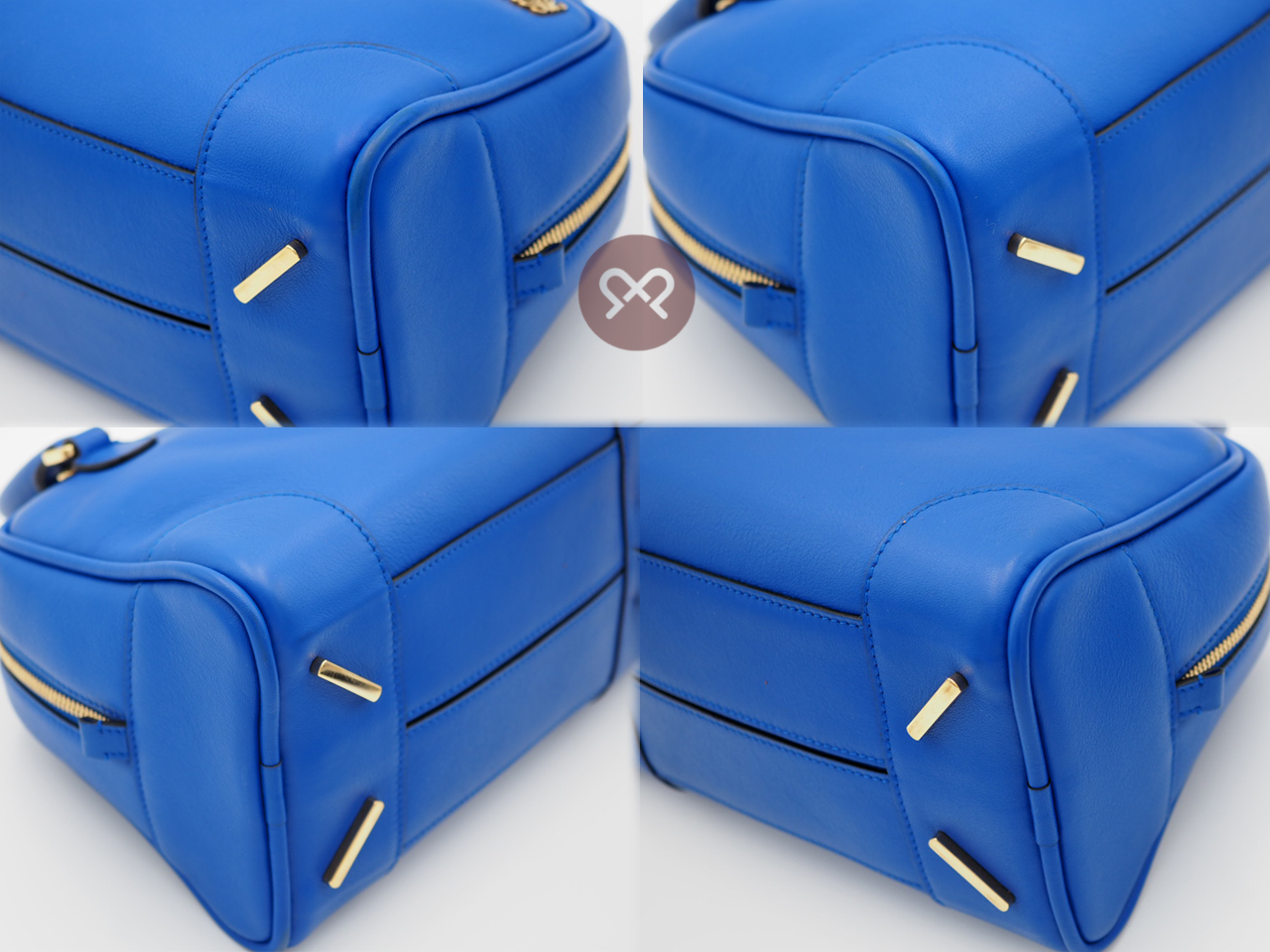 Loewe 301.30PL01 Electric Blue Calfskin Amazona 19 Square Bag with Strap - Image 10