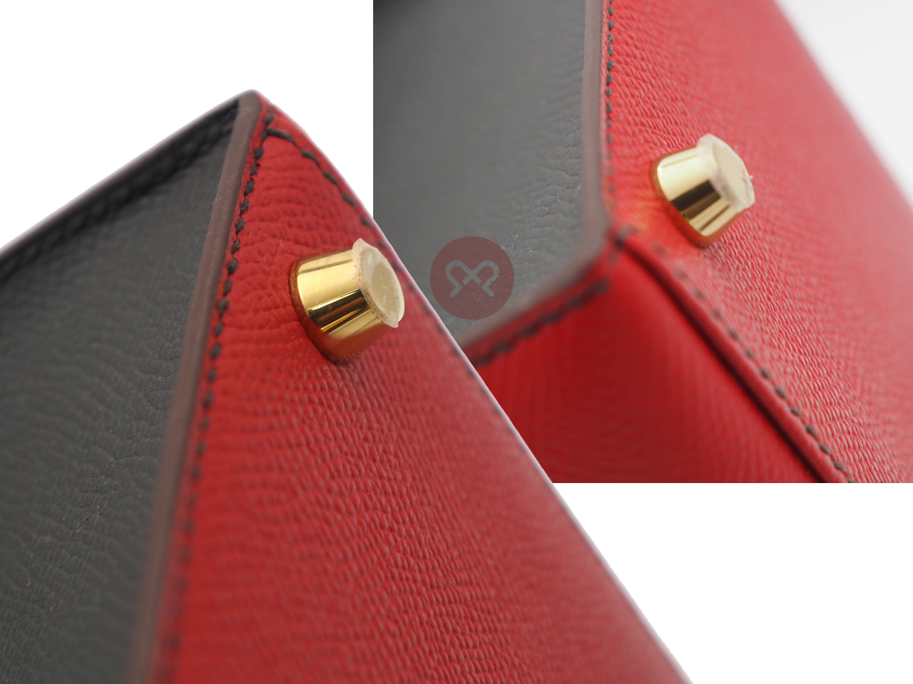 Hermes Kelly 28 Sellier Bi-Color Horseshoe O Stamp Epsom Leather Permabrass Hardware - Image 9