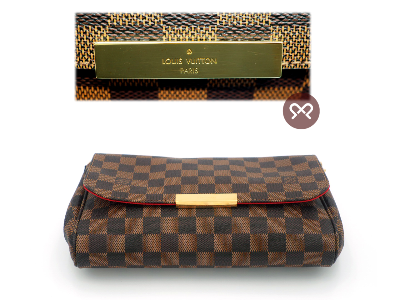 Louis Vuitton N41129 Damier Favourite MM Shoulder bag (DU0165) - NEW - Image 4