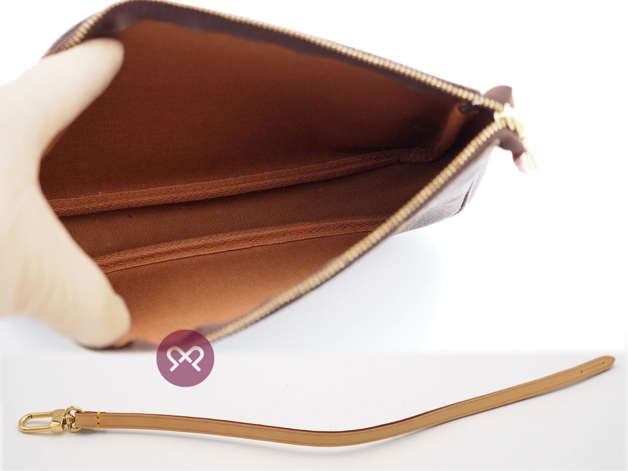 Louis Vuitton M40712 Monogram Canvas Pochette Accessories Pouch (TH0954)- Repaired - Image 6