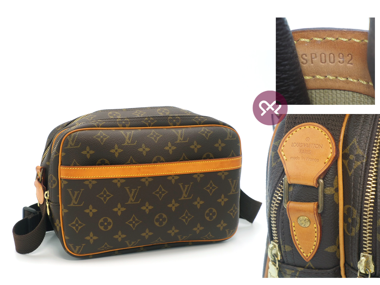 Louis Vuitton M45254 Monogram Canvas Reporter PM Shoulder bag (SP0092) - Image 2