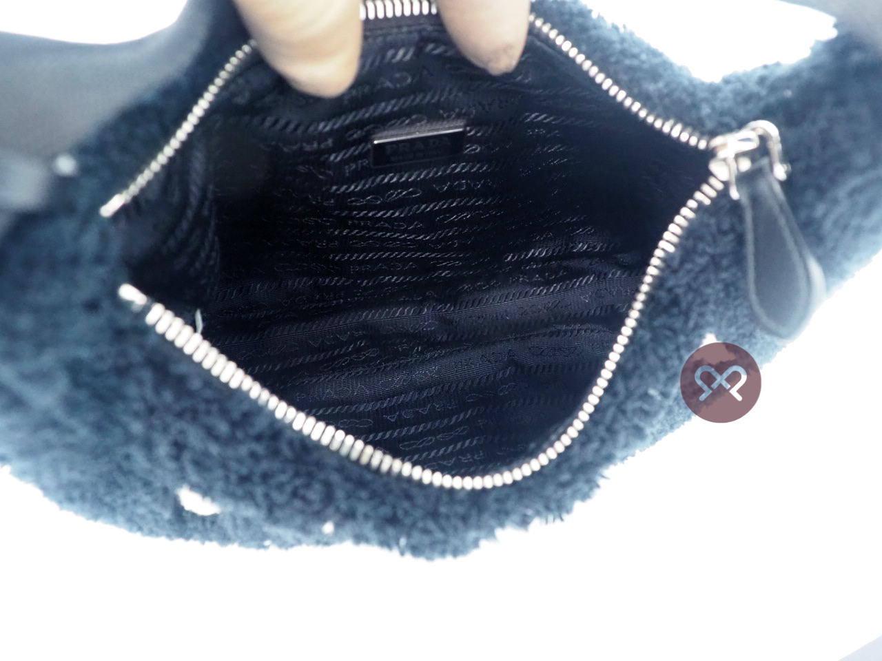 Prada 1BE515 Black Terry Mini Re-Edition 2000 Spunga Shoulder Bag - Image 7