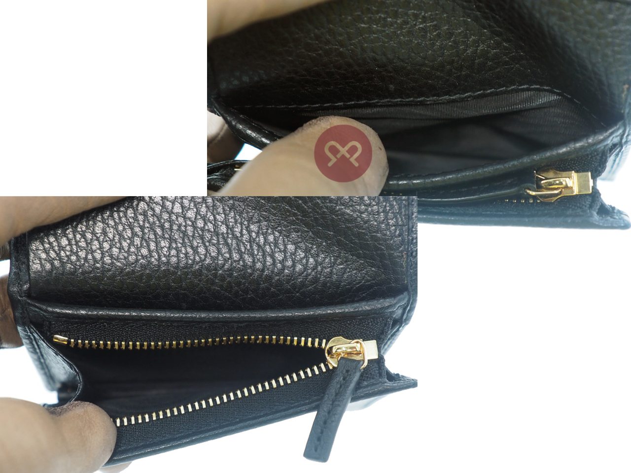 Gucci 456126 Black GG Flap Leather Card Case Wallet - Image 7