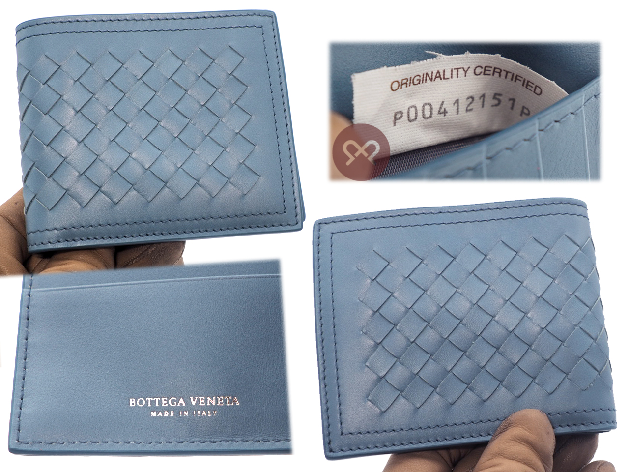 Bottega Veneta Blue Intrecciato Nappa Leather Bifold Wallet Wallet - Image 2