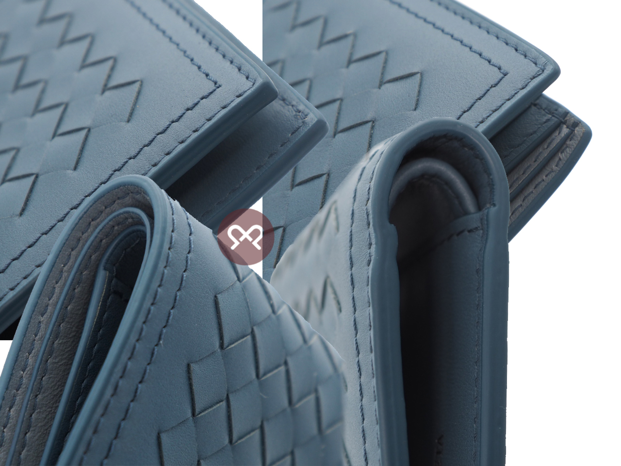 Bottega Veneta Blue Intrecciato Nappa Leather Bifold Wallet Wallet - Image 4