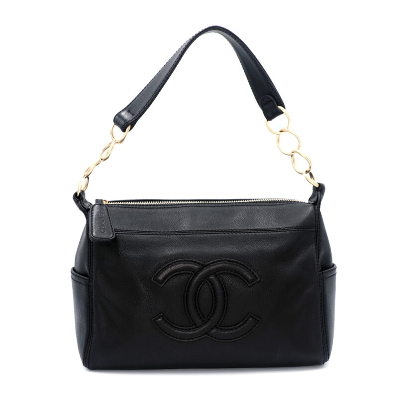 Chanel 8353818 Black Caviar Leather Coco Hobo Gold Hardware Shoulder Bag