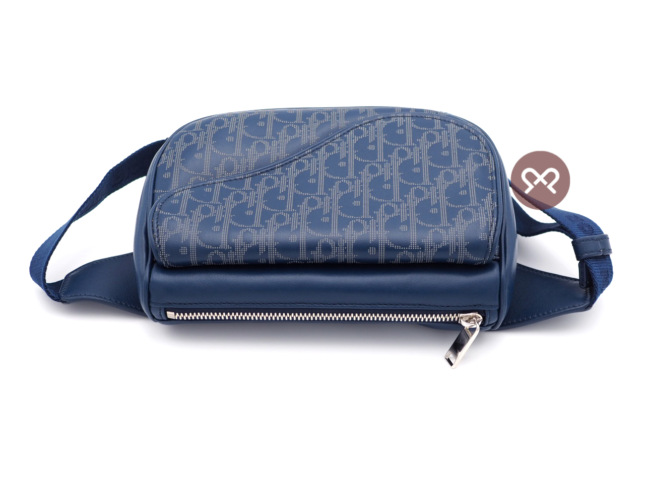 Dior Homme Blue Oblique Galaxy Leather 'World Tour' Belt Bag -1ADPO223CLP - Image 5