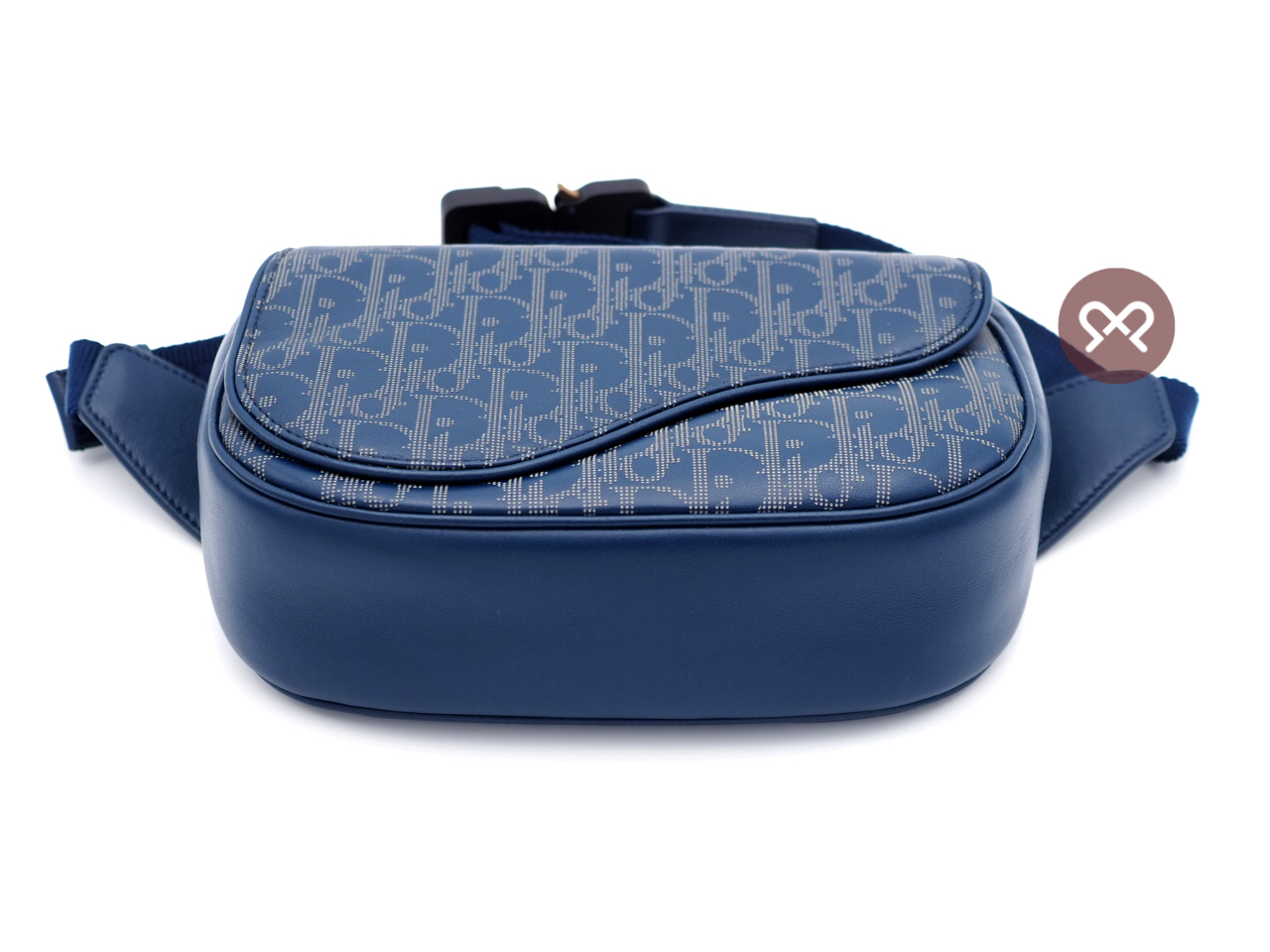 Dior Homme Blue Oblique Galaxy Leather 'World Tour' Belt Bag -1ADPO223CLP - Image 4