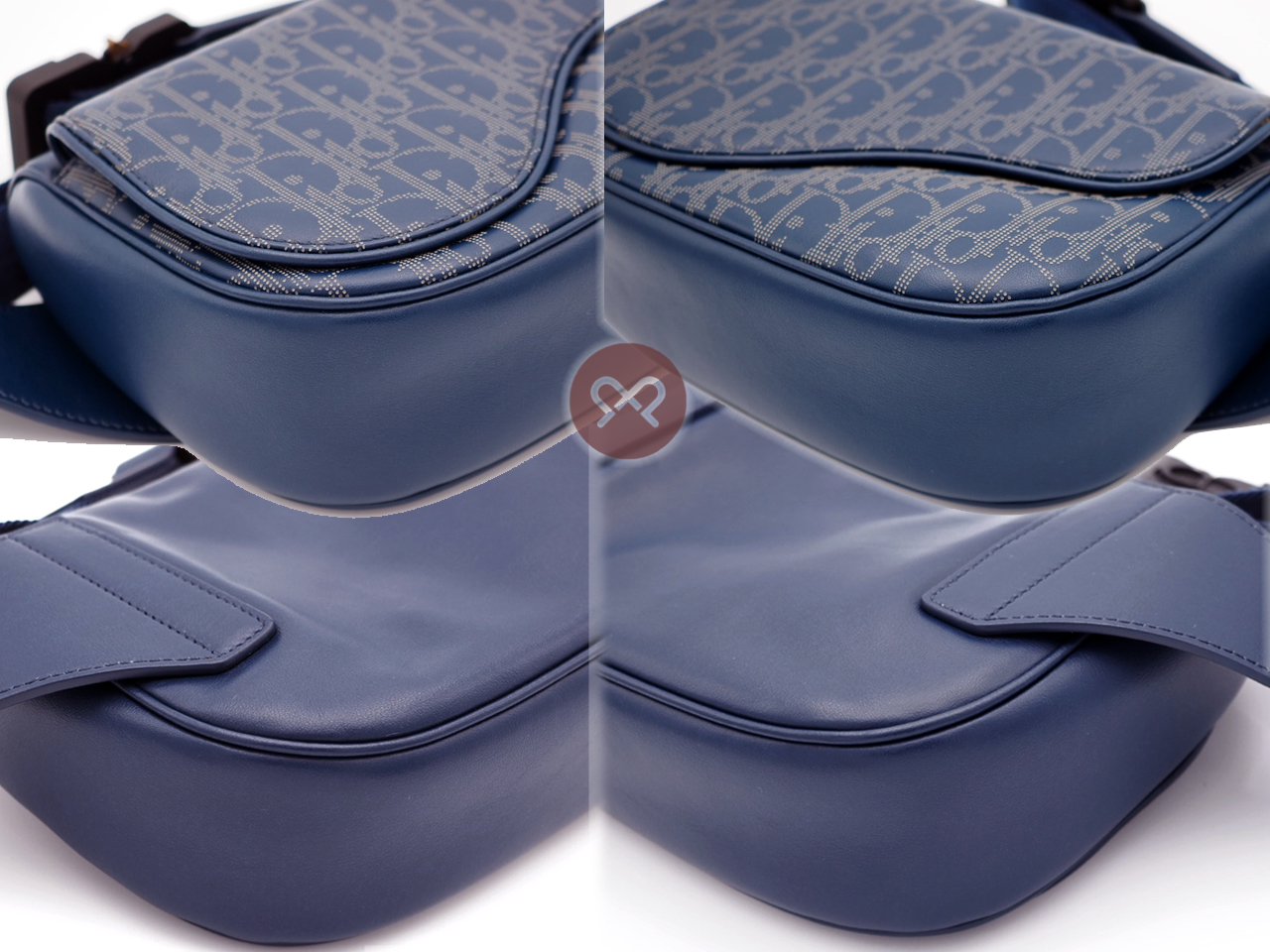 Dior Homme Blue Oblique Galaxy Leather 'World Tour' Belt Bag -1ADPO223CLP - Image 9