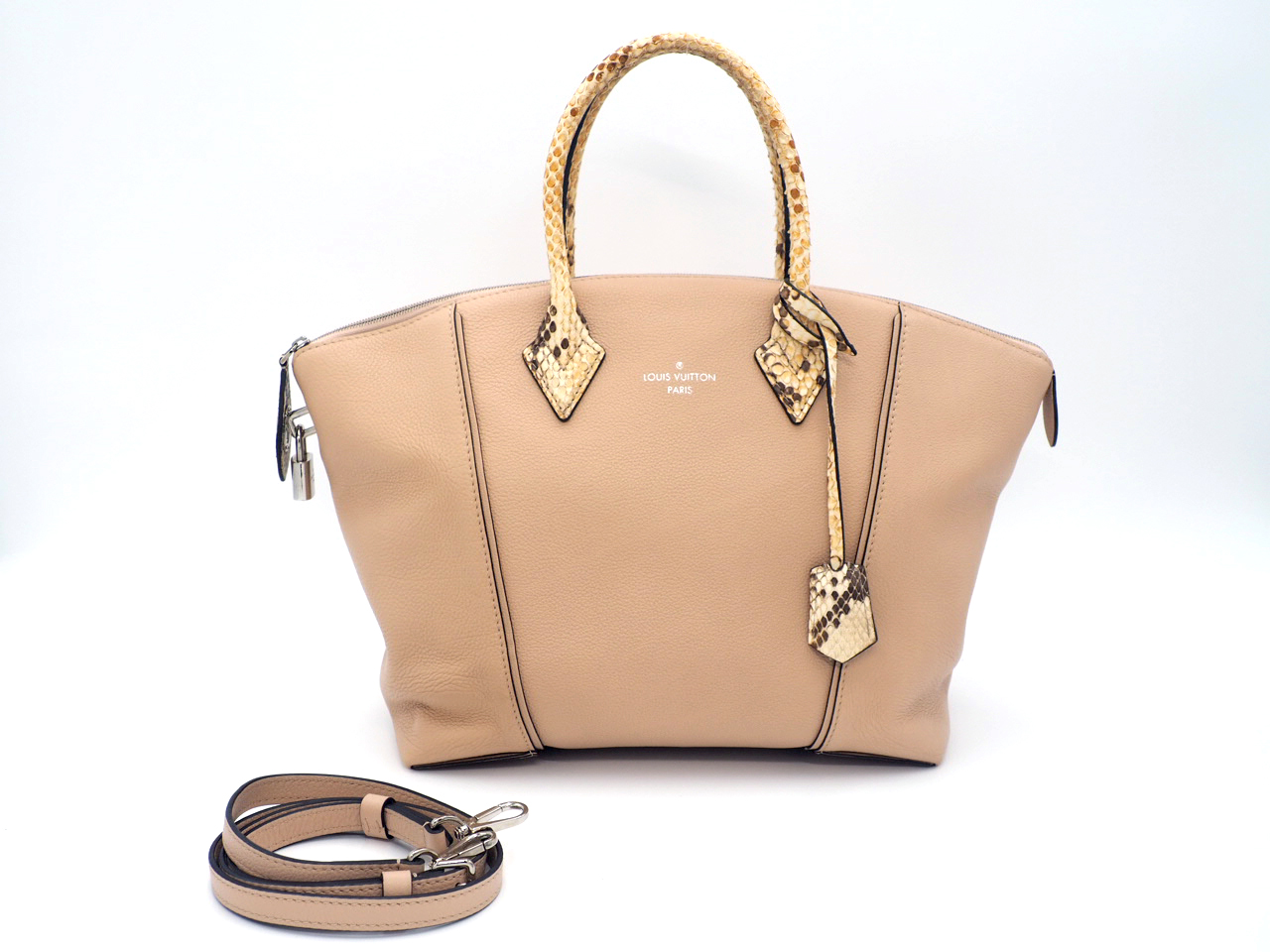 Louis Vuitton N92264 Exotic Python Leather Petale Lockit PM 2-Way Bag (MI2105)