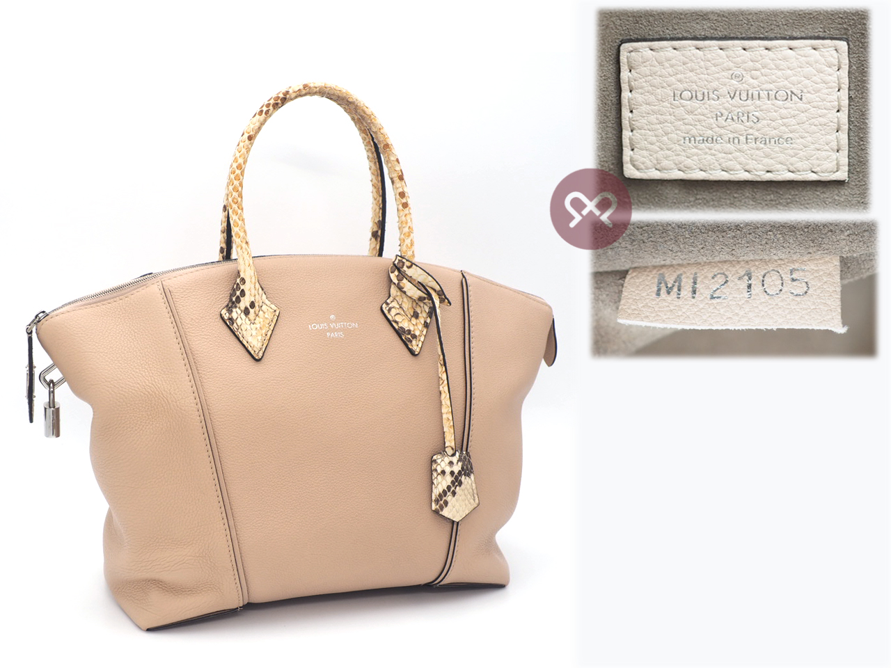 Louis Vuitton N92264 Exotic Python Leather Petale Lockit PM 2-Way Bag (MI2105) - Image 2