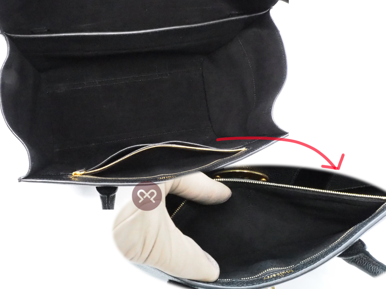 Mulberry Black Grain Leather Flip Lock Small Classic Bayswater Gold Hardware with Strap - Image 7