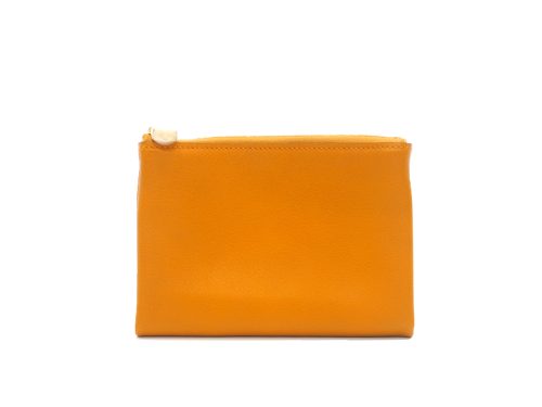 Hermes Brown Trousese Atout 14 Evercolor Leather Caramel/ Bleu Du Nord Z Stamp Pochette/ Purse