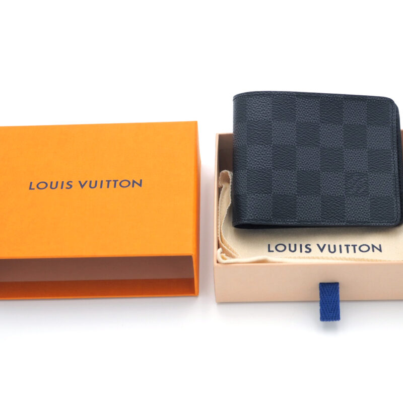 Louis Vuitton N62663 Damier Graphite Canvas Multiple Wallet (SP1108)