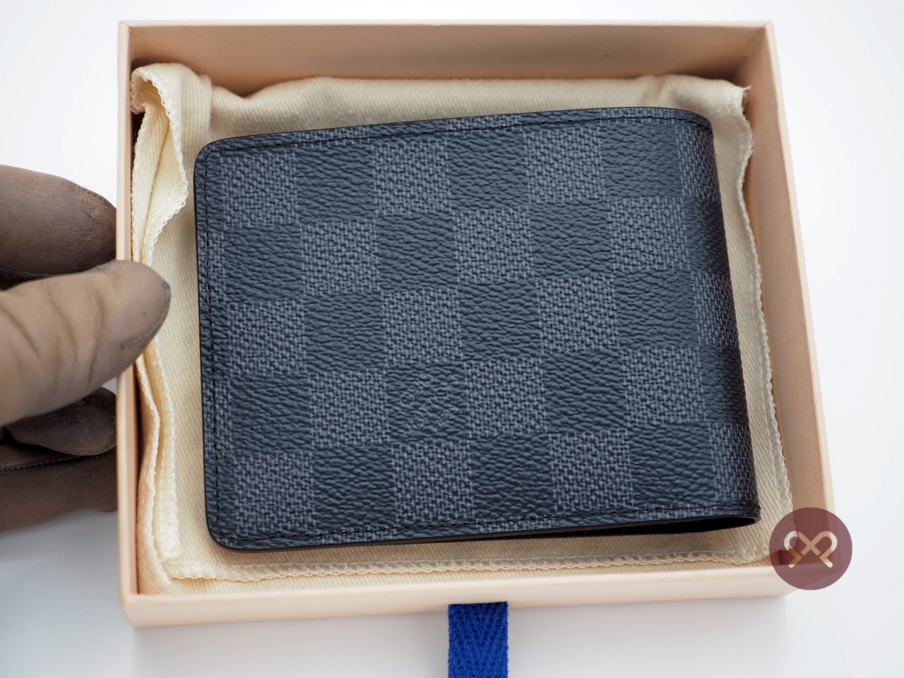 Louis Vuitton N62663 Damier Graphite Canvas Multiple Wallet (SP1108) - Image 4
